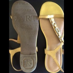 Size 8 Franco Sarto Yellow sandals